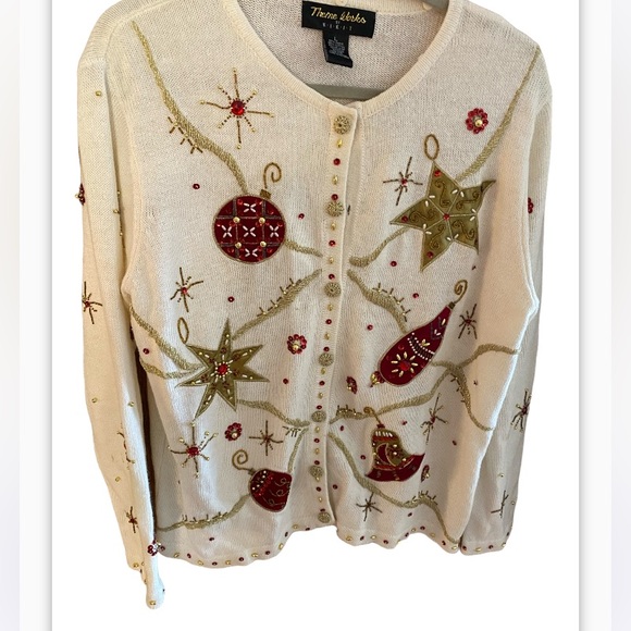 Theme Works by Kikit women’s Christmas sweater size large. Ugly Christmas? - Picture 3 of 16